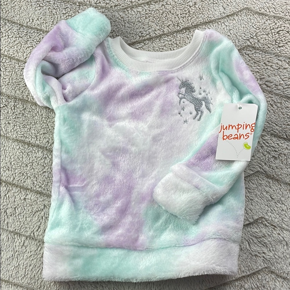 Jumping Beans Pastel Tie-Dye Sweatshirt Soft Plush Hoodie